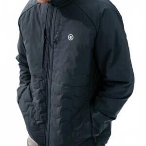 NEW JETTY inlet puffer jacket in black